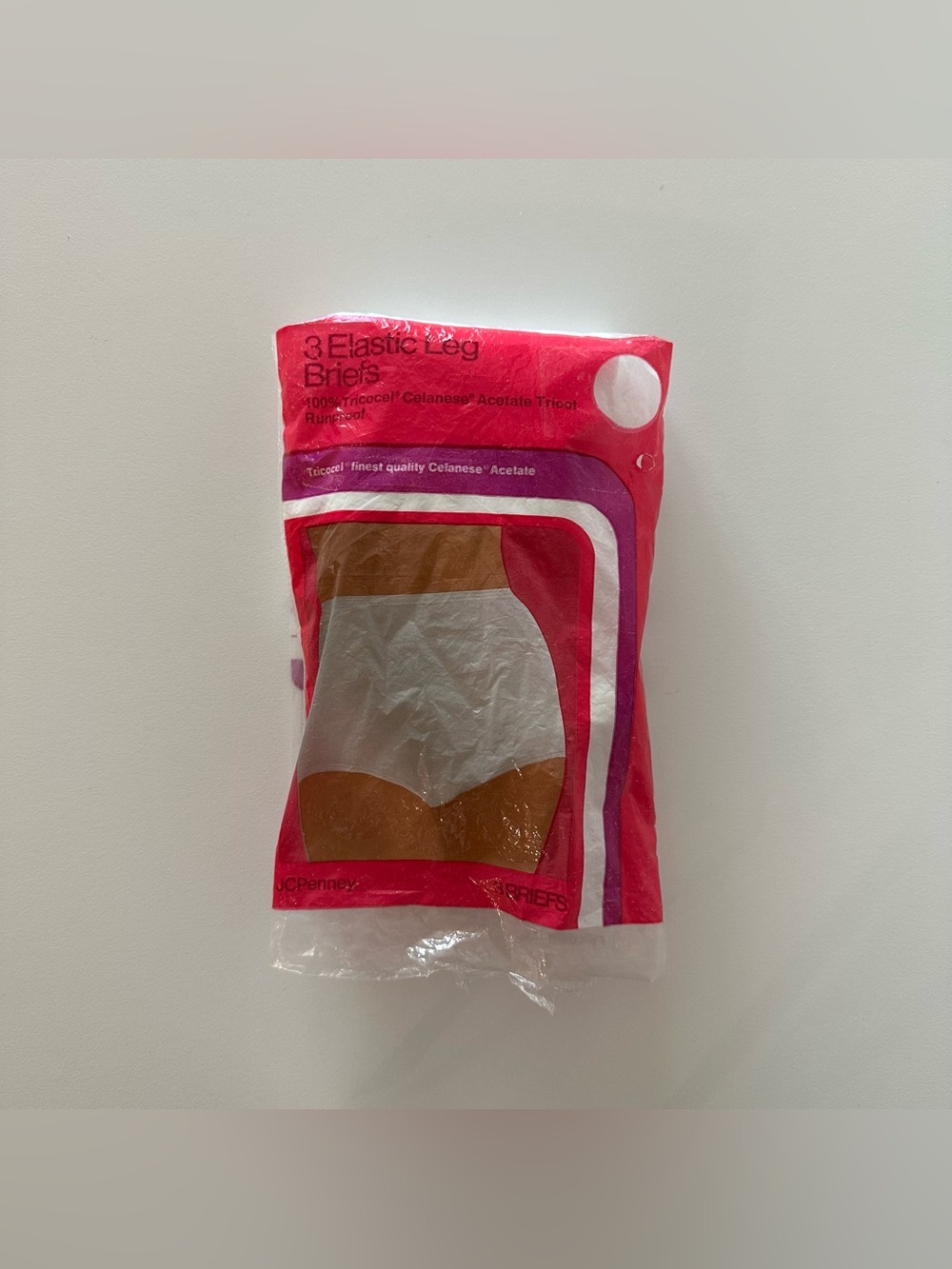 READ NOS JC Penney Ladies Briefs Nylon High Waist 40 7/8 Tricocel USA White